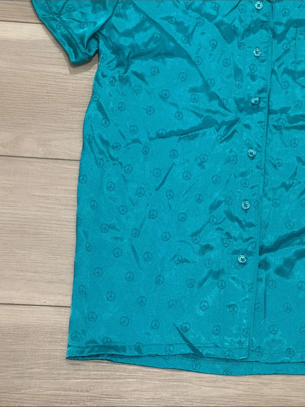 New More Than Magic Teal Short-Sleeve Satin Pajama Set Size XXL 18 Girls NWT